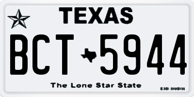 TX license plate BCT5944