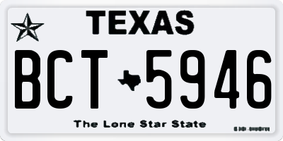 TX license plate BCT5946