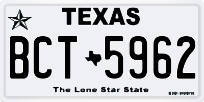 TX license plate BCT5962