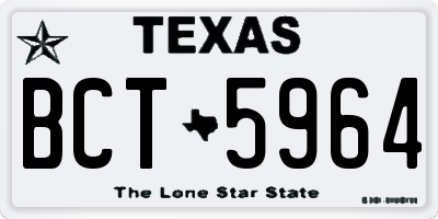 TX license plate BCT5964