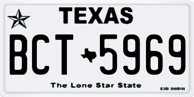 TX license plate BCT5969