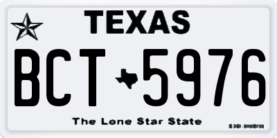 TX license plate BCT5976