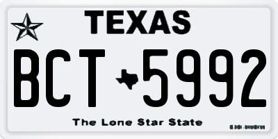 TX license plate BCT5992