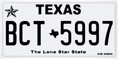 TX license plate BCT5997
