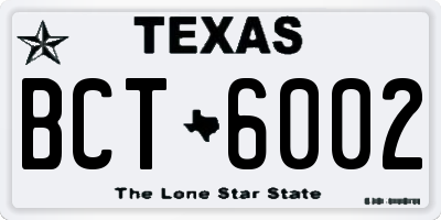 TX license plate BCT6002