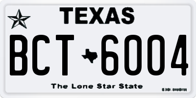TX license plate BCT6004