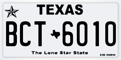 TX license plate BCT6010