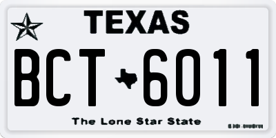 TX license plate BCT6011