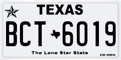 TX license plate BCT6019