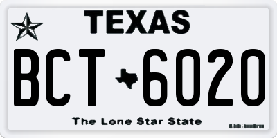 TX license plate BCT6020