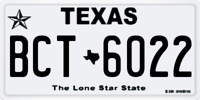 TX license plate BCT6022