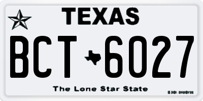 TX license plate BCT6027