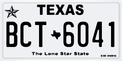 TX license plate BCT6041