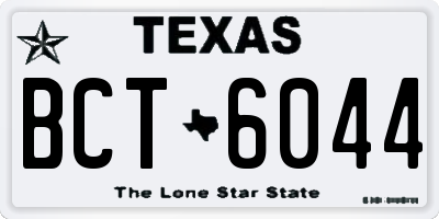 TX license plate BCT6044