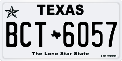 TX license plate BCT6057