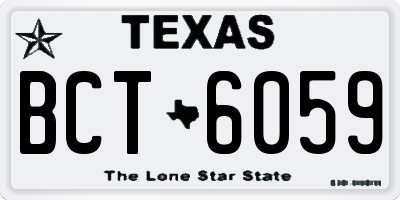 TX license plate BCT6059