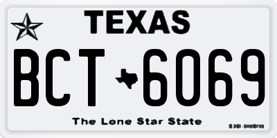 TX license plate BCT6069
