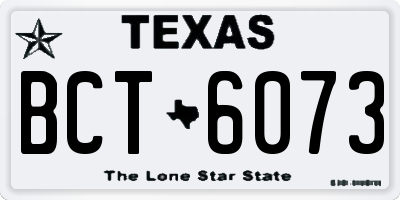 TX license plate BCT6073