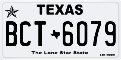 TX license plate BCT6079