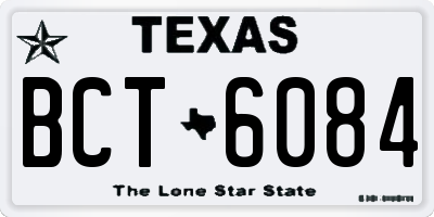 TX license plate BCT6084