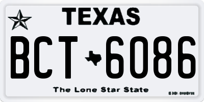 TX license plate BCT6086