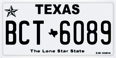 TX license plate BCT6089