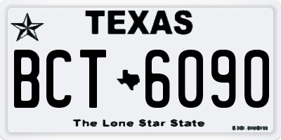 TX license plate BCT6090