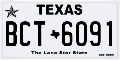 TX license plate BCT6091