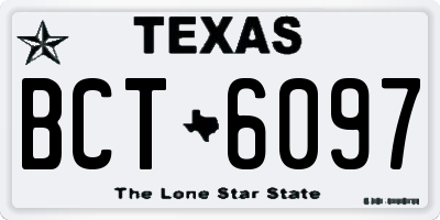 TX license plate BCT6097