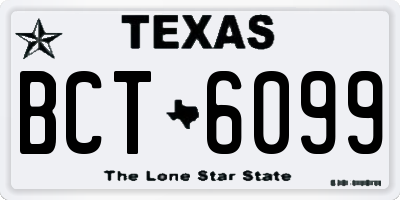 TX license plate BCT6099