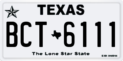 TX license plate BCT6111
