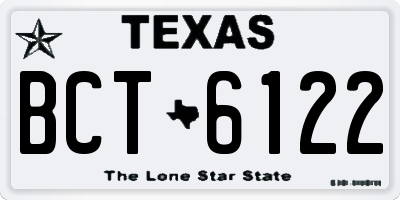 TX license plate BCT6122