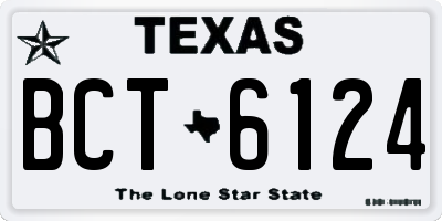 TX license plate BCT6124