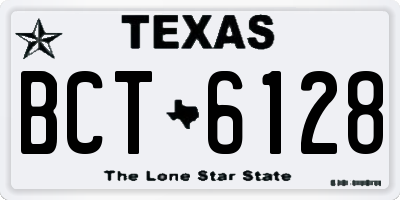 TX license plate BCT6128