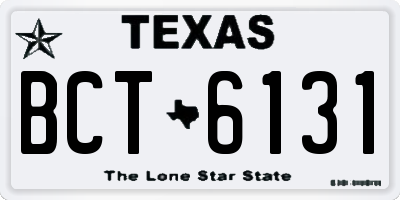 TX license plate BCT6131