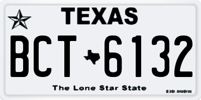 TX license plate BCT6132