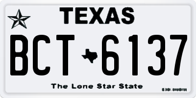 TX license plate BCT6137