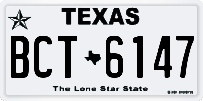 TX license plate BCT6147