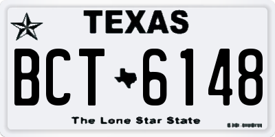 TX license plate BCT6148