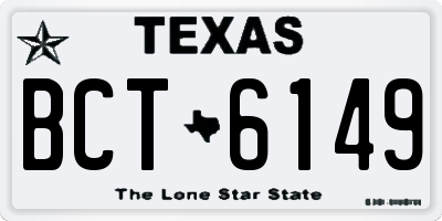 TX license plate BCT6149