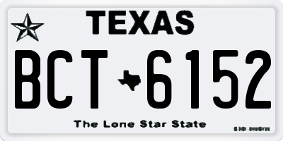 TX license plate BCT6152