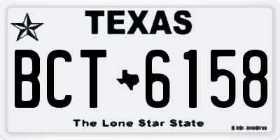 TX license plate BCT6158