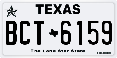 TX license plate BCT6159