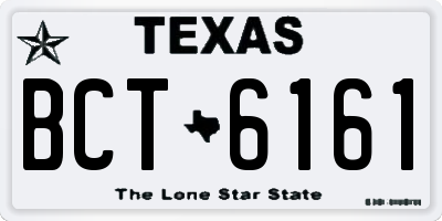 TX license plate BCT6161