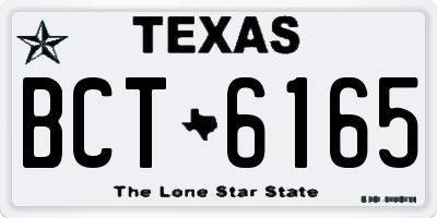 TX license plate BCT6165
