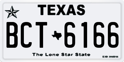 TX license plate BCT6166