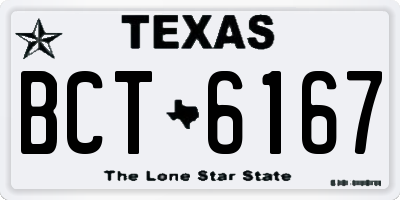 TX license plate BCT6167