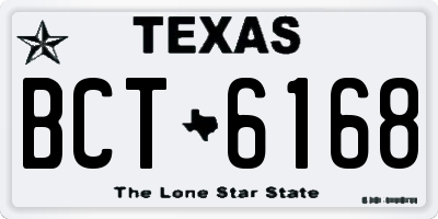 TX license plate BCT6168