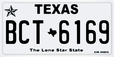 TX license plate BCT6169