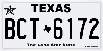 TX license plate BCT6172
